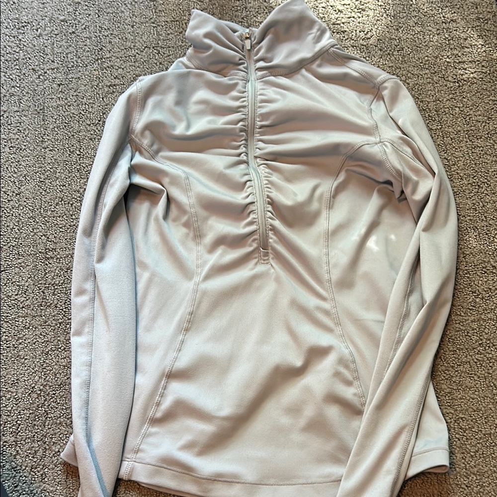 Light Gray Quarter-Zip Pullover